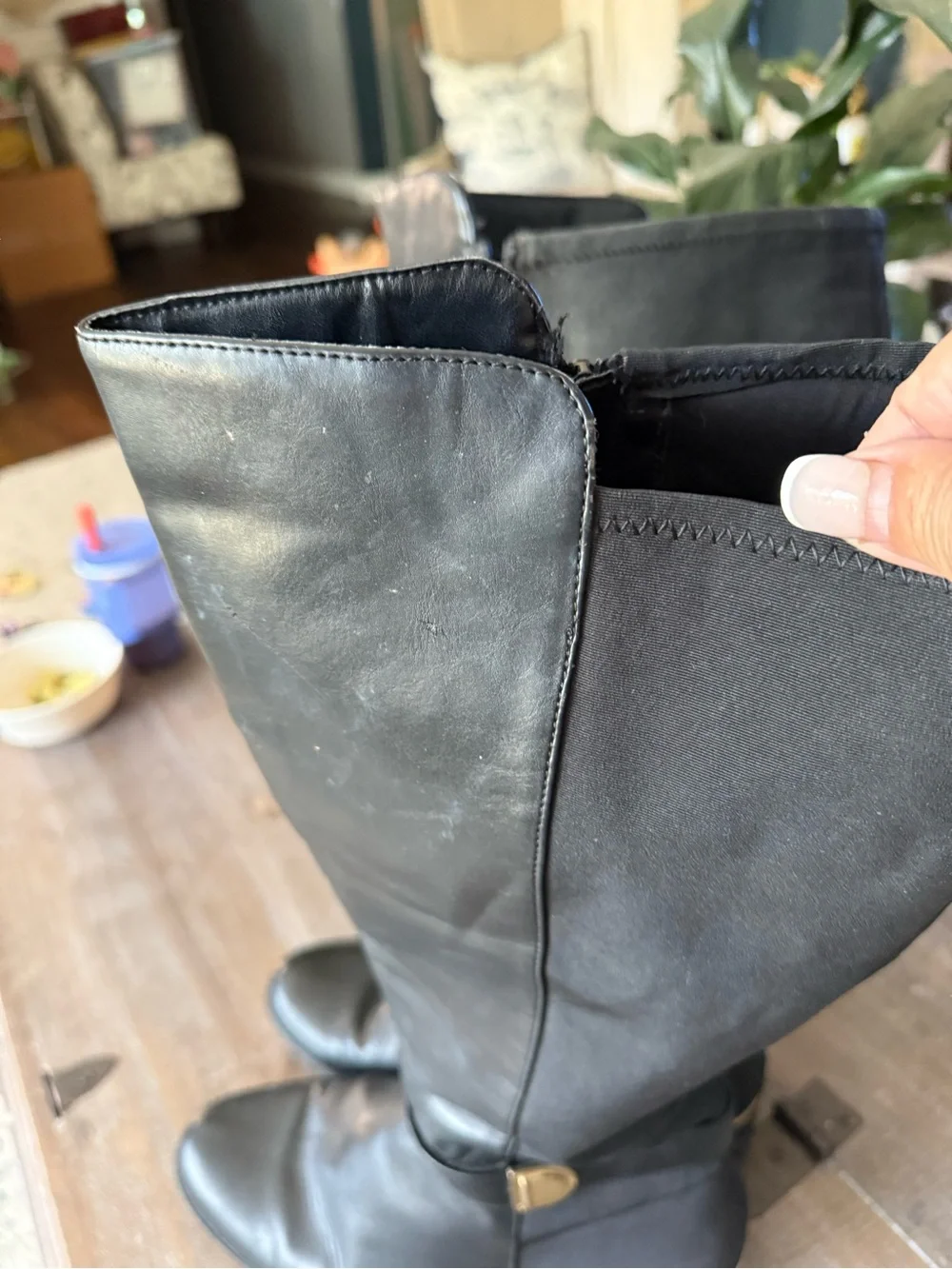 Lane Bryant Black Over-the-Knee Riding Boots